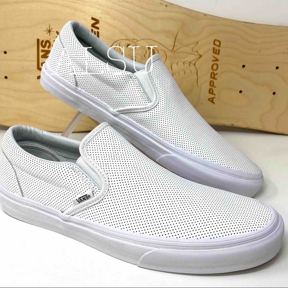 VANS Classic Slip On Perforation Leather White W - Picture 4 of 8